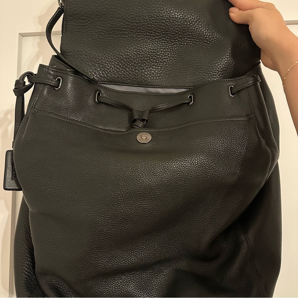 Tumi Black Leather Backpack - Picture 6 of 6